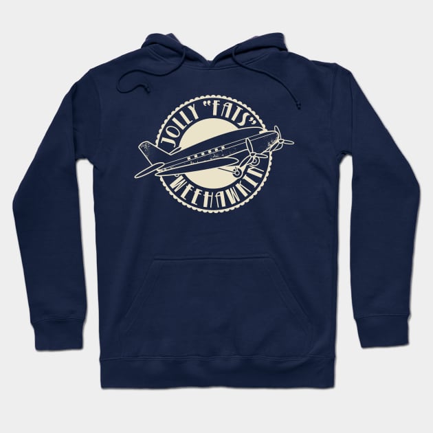 Jolly "Fats" Weehawkin Air Lines Logo (light) Hoodie by noranovak